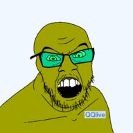 angry bald drawfag glasses moustache name_tag olive open_mouth qqlive_(user) stubble variant:feraljak // 1500x1500 // 33.4KB