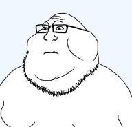 closed_mouth fat glasses looking_to_the_left merge neutral series:fusionjaks stubble subvariant:neutralplier subvariant:threefourthsplier variant:markiplier_soyjak variant:meximutt // 888x849 // 38.4KB