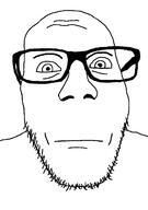 closed_mouth glasses neutral soyjak stubble variant:punkjak // 918x1306 // 27.4KB