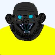 bald beard cyan_eyes ear glasses happy open_mouth variant:cub yellow_shirt // 128x128 // 11.1KB
