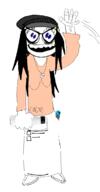 BRIMMIEST_COMMENTS_SECTION☣️☣️☣️_DO_NOT_ENTER☣️☣️☣️ clothes full_body glasses hair holding_object oekaki open_mouth redraw variant:soytan wave // 613x1179 // 50.9KB