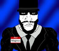 beard blue_background clothes gem glasses hat janny looking_at_you magnus_(user) muscles muscular_male necktie punisher_face subvariant:muscular_science_lover subvariant:science_lover suit top_hat variant:markiplier_soyjak // 1059x929 // 201.4KB