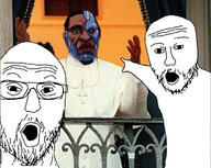 brown_skin christcuck christianity cross cyborg fence george_droyd george_floyd meta:tagme pope rome variant:two_pointing_soyjaks vatican vatican_city white_dress white_skin // 683x544 // 76.5KB