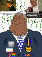 barack_obama brown_skin clothes communism democrat faggot flies gay grey_hair hat judaism kippah libtard map_(pedophile) nambla pedophile president pride_flag star_of_david stink_lines stinky subvariant:mexiaryan suit suit_and_tie sweating united_states variant:meximutt yellow_sclera zionism // 2304x3072 // 1.6MB
