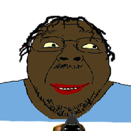 animated argentina blood brown_skin country doom ext=gif flag glasses grin gun hair hand lipstick mustache rifle smile soyjak stubble variant:bernd yellow_sclera // 229x282 // 59.3KB