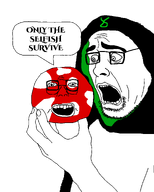 2soyjaks ball clothes glasses hand holding_object hood open_mouth soyjak stubble text thrembo variant:talkingballsoyjak // 1080x1350 // 47.8KB