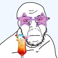 cocktail drinking drinking_straw glass glasses neutral star_glasses transparent_background variant:feraljak // 1025x1025 // 306.8KB