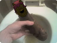 brown_skin clothes ear hat holding_object jimbo_(namefag) looking_at_you meta:namefags niko_(oneshot) poop toilet variant:alicia // 680x519 // 113.9KB