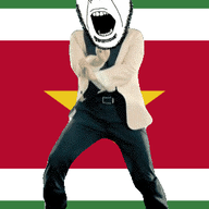 angry animated country dance flag flag:suriname full_body gangnam_style glasses irl open_mouth soyjak star stubble suriname variant:cobson // 300x460 // 503.6KB