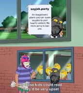 angry baby blackboard bobby_hill caption cartoon clothes dog doll_(user) ear female frown glasses grass grey_skin hairy hank_hill janny king_of_the_hill meme multiple_soyjaks pacifier paper pink_skin pointing school small_eyes soot soot_colors soyjak_party stubble subvariant:wholesome_soyjak suit text tree variant:gapejak yellow_skin // 640x719 // 570.4KB