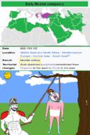 2soyjaks 3soyjaks arab arm beard bloodshot_eyes buff byzantine caliphate cape christian_identity christianity closed_mouth clothes crown crying drawn_background ear empire facial_hair full_body glasses gold grass greece hand hanging helmet history holding_object holding_rope irl islam jihad leg lipstick lynching map middle_east military_cap military_uniform mustache neovagina noose open_mouth outdoors pink_hair purple_hair roman rope smile smug soyjak subvariant:wholesome_soyjak sun thick_eyebrows tongue tranny tree umayyad_caliphate variant:bernd variant:chudjak variant:gapejak war wikipedia yellow_teeth // 2100x3158 // 724.8KB