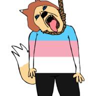 ack doomentio doomposting doomverse furry kenlwright kyuka_fox kyukafox open_mouth rope subvariant:trannyfur suicide tongue tranny // 1500x1500 // 118.9KB