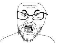 angry beard deformed eyebrows glasses lips rage teeth template variant:unknown // 626x465 // 5.9KB