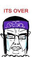 alternate asirpa bloodshot_eyes closed_eyes closed_mouth crying ear glasses golden_kamuy hair its_over soyjak subvariant:chudjak_front text variant:chudjak // 411x718 // 76.0KB
