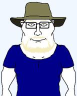 a10_eyes aryan aussie australia beard blond blue_eyes blue_shirt buff clothes glasses hat moustache series:aryan_soyjaks subvariant:aussiemutt subvariant:austraryan subvariant:tongamutt template variant:chudjak variant:impish_soyak_ears white_skin yellow_hair // 820x1025 // 20.7KB