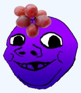 baby clothes deformed food foodjak fruit gradient grape hat purple_teeth series:fruiterz! smile soyjak subvariant:nathaniel variant:gapejak // 535x608 // 151.6KB