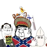 god_hates_fags kkk louisiana south southerner subvariant:ishish_soyak_ears variant:feraljak variant:hanging variant:impish_soyak_ears variant:protestantjak variant:syndromejak variant:troonjak // 1072x1061 // 205.6KB