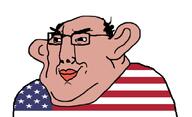 amerimutt balding brown_skin closed_mouth country double_chin ear fat flag glasses nas:amerimutt smile soyjak subvariant:chudjak_amerimutt united_states variant:chudjak // 1127x685 // 85.6KB