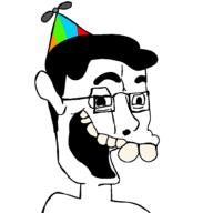 album_cover anal_cunt_(band) bad_teeth chud clothes fake_chud fakecell fakechud glasses hat music open_mouth original_content propeller_hat retard subvariant:fakechud variant:chudjak // 1000x1000 // 41.3KB