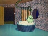 bath bathtub blue blue_skin cartoon drawn_background glasses nickelodeon open_mouth soyjak squidward squidward_tentacles stubble variant:nojak // 4032x3024 // 3.4MB