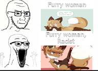 animal anthro averi fox furry meta:tagme racism soyjak variant:soyak // 677x494 // 334.5KB