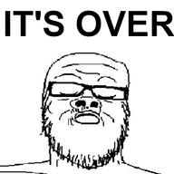 closed_eyes closed_mouth glasses its_over soyjak stubble text variant:a24_slowburn_soyjak // 390x380 // 580.3KB