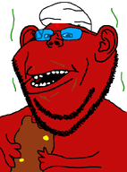 alternate beetroot broot_(user) brown_skin food glasses indian leaf pajeet poo red_skin series:brootiverse stink_lines stubble variant:impish_soyak_ears vegetable // 602x812 // 23.3KB