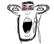 ear glasses hair open_mouth red_eyes soyjak stubble variant:cobonsy // 1616x1302 // 183.8KB