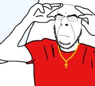 arm christianity closed_mouth clothes cross glasses hair hand its_over soot soot_please_save_us soyjak soyjak_party stubble text transparent_background variant:cobson // 640x584 // 43.7KB