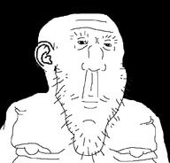 closed_mouth ear fat green_skin nipple soyjak stretched_chin stubble variant:greenpaintedfacejak // 1013x972 // 40.7KB