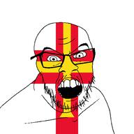 angry country flag glasses guernsey jacksepticeye looking_at_you mustache open_mouth soyjak stubble teeth variant:feraljak youtube // 1500x1500 // 23.5KB