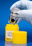 bald blue_background bottle glasses glove hand medicine meds radiopharmaceutical stubble subvariant:radiopharmaceuticalson variant:cobson // 854x1228 // 1.6MB