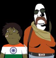 2soyjaks arab belt brown_eyes brown_skin counter_strike creepy dark elite_crew fat flag flag:india glasses groomer hair india prof_shahmat scarf soyjak stubble subvariant:hornyson subvariant:shoyta teeth variant:cobson variant:gapejak // 830x856 // 123.7KB