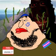 Bagana Zionist-Y_(Namefag) kike red_eyes sharp_teeth smell subvariant:hornyson subvariant:morbidmutt torvosaurus tranny variant:cobson variant:meximutt // 822x820 // 496.9KB