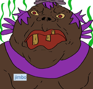 artist:termitesilva big_lips crooked_teeth fat jimbo_(namefag) meta:namefags monster purple_hair red_eyes shitskin stinky ugly variant:unknown yellow_sclera