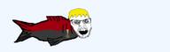 award badge eyes fish gills glasses grey_skin nate nose open_mouth red_skin soyjak soyteen stubble variant:feraljak yellow_hair // 780x240 // 15.1KB