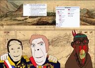 argentina argentina_flag battle blood blood_from_ears blood_from_mouth blood_on_face blood_spray bloodshot_eyes blue_eyes bolivia bolivian brown_hair brown_skin chile clenched_teeth confederacion_argentina confederacion_peru_boliviana cracked_teeth dark_skin friendship glasses history hugging indigenous joaquin_prieto juan_manuel_de_rosas nigger no_more_brother_wars nosebleed peru peruvian stubble subvariant:feralrage variant:cobson variant:feraljak vein war white_skin wikipedia yellow_teeth // 1059x761 // 1.0MB