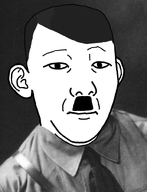 adolf_hitler black_and_white ear hitler_mustache irl_background nazism variant:kuzjak // 1221x1600 // 1.0MB