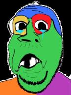 colorful crying glasses sad soyjak stubble subvariant:wholesome_soyjak variant:gapejak // 602x800 // 414.4KB