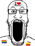 flag gay glasses heart i_love prague soyjak stretched_mouth stubble tattoo variant:markiplier_soyjak // 480x640 // 75.3KB