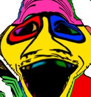 balding colorful deformed distorted glasses hair hand holding_object joe_biden mustache open_mouth phone soyjak stubble variant:unknown // 613x654 // 260.6KB