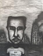 building closed_mouth clothes glasses its_over painting shadow smoke subvariant:chudjak_front subvariant:pol_face text the_west_has_fallen thick_eyebrows tshirt variant:chudjak // 1572x2048 // 842.8KB