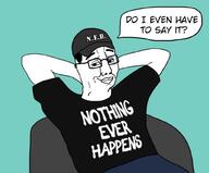 cap clothes hat meta:tagme nothing_ever_happens smile speech_bubble variant:chudjak // 1024x850 // 328.9KB