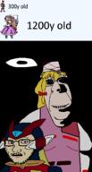 2soyjaks anime biting_lip black_background black_sclera bow closed_mouth clothes hat imminent_rape mega_man omega_(mega_man) open_mouth rape soyjak stubble subvariant:hornyson subvariant:soyak_(concerned) touhou variant:cobson variant:soyak video_game white_pupils white_skin worried yellow_hair yukari_yakumo zero_(mega_man) // 789x1476 // 65.8KB