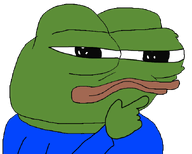 amphibian animated arm blue_shirt ext=gif frog green_skin hand lips nas:pepe pepe_the_frog realisation squinting subnas:apu thinking wide_eyes