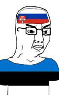 arm country estonia flag glasses rent_free russia sign soyjak text variant:chudjak // 647x1031 // 22.6KB