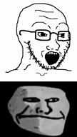 crooked_teeth crying edit glasses open_mouth smile splice stubble subvariant:wholesome_soyjak trollface variant:a24_slowburn_soyjak variant:beastjak variant:bernd variant:cobson variant:cocson variant:feraljak variant:gapejak variant:impish_soyak_ears variant:markiplier_soyjak variant:nojak variant:reaction_soyjak variant:soyak variant:volcanojak // 1080x1920, 16.8s // 23.4MB