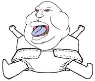 ack arm asset bloodshot_eyes diaper hand hands_up leg looking_up open_mouth shaved soyjak subvariant:pissbaby teeth template tongue variant:meximutt yellow_teeth // 1508x1292 // 55.0KB
