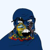 angry animal bird eagle flag flag:pennsylvania glasses hair horse looking_at_you mustache open_mouth pennsylvania soyjak state stubble teeth text transparent_background united_states variant:feraljak // 1500x1500 // 448.5KB