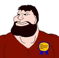 closed_mouth hair mexiaryan meximutt muscular_male smile soyjak subvariant:mexiaryan subvariant:mexicaryan t-shirt ted_kaczynski variant:meximutt // 886x872 // 27.3KB